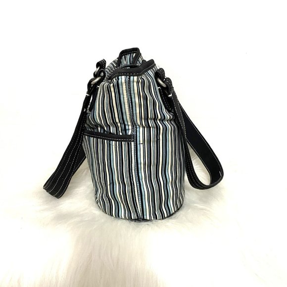 Sisters by Longaberger Mini Striped Bucket Purse - Picture 2 of 12